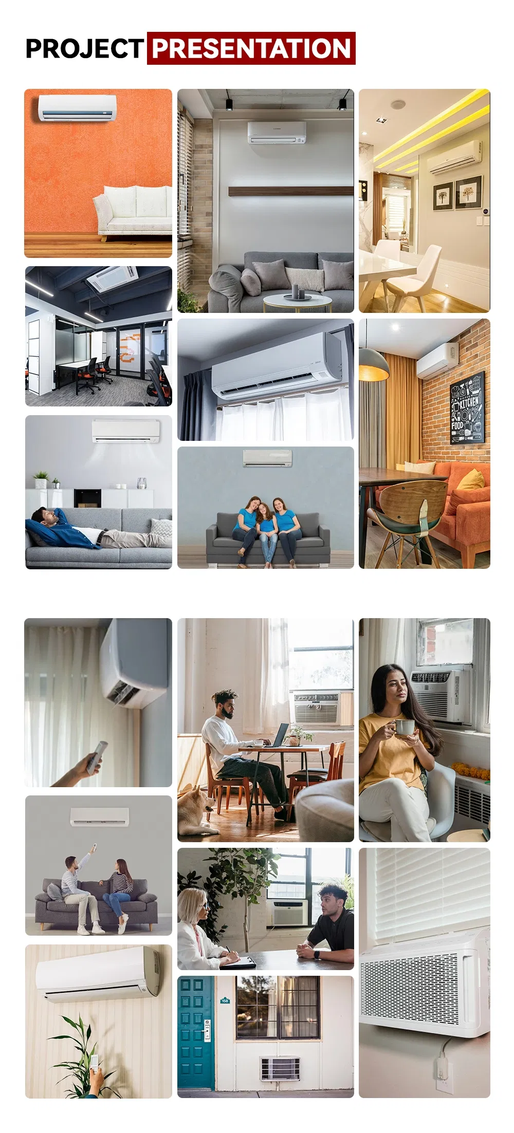 SA-WS24BPⅡ Air Conditioner installed in a modern room setting